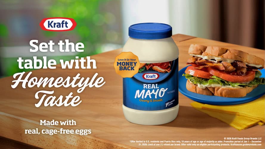 Set the table with Krafts homemade, REAL Mayo!
